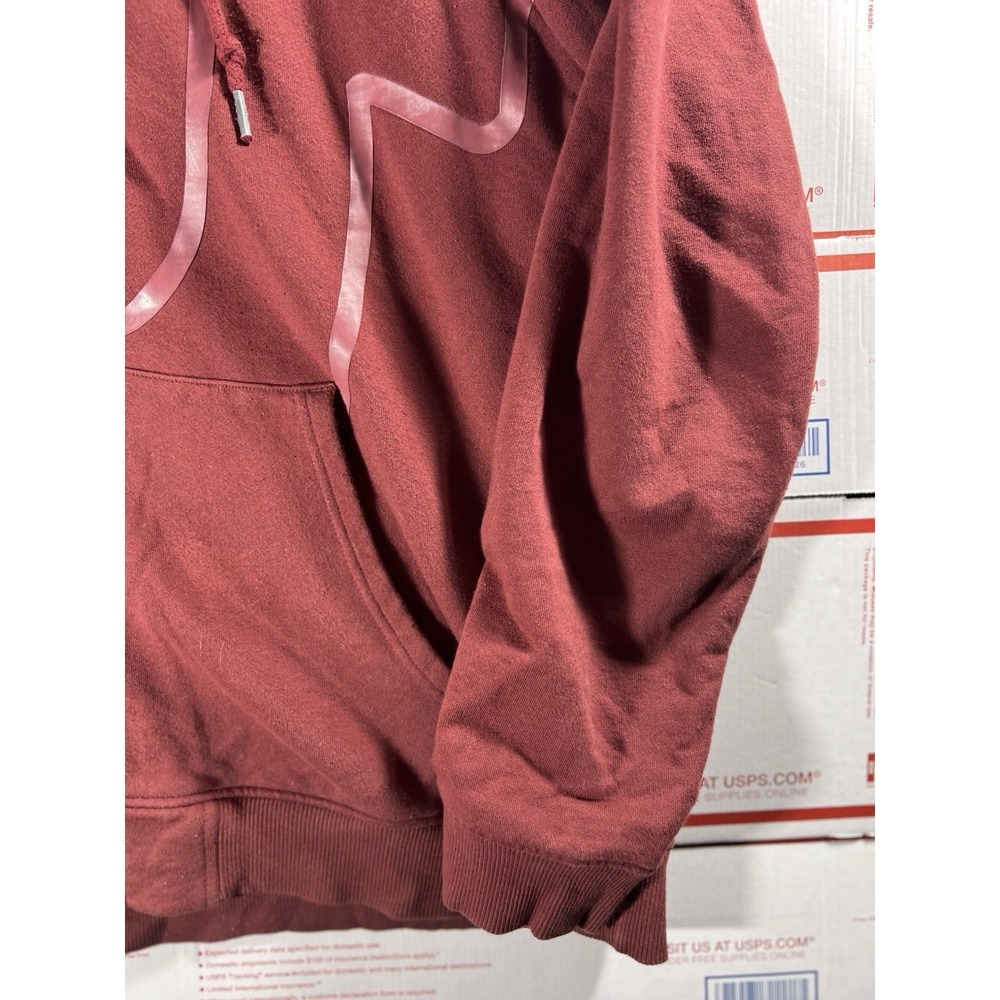 True Religion Big Horse Shoe‎ full zip hoodie Burgundy sz XL Y2K Baggy Fit - Picture 3 of 10